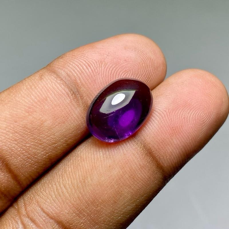 Natural Amethyst Batu Kecubung Ungu cabochon Dim 16x11.5x6.5 0