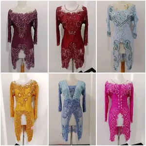 kebaya panjang bahan semi prancis