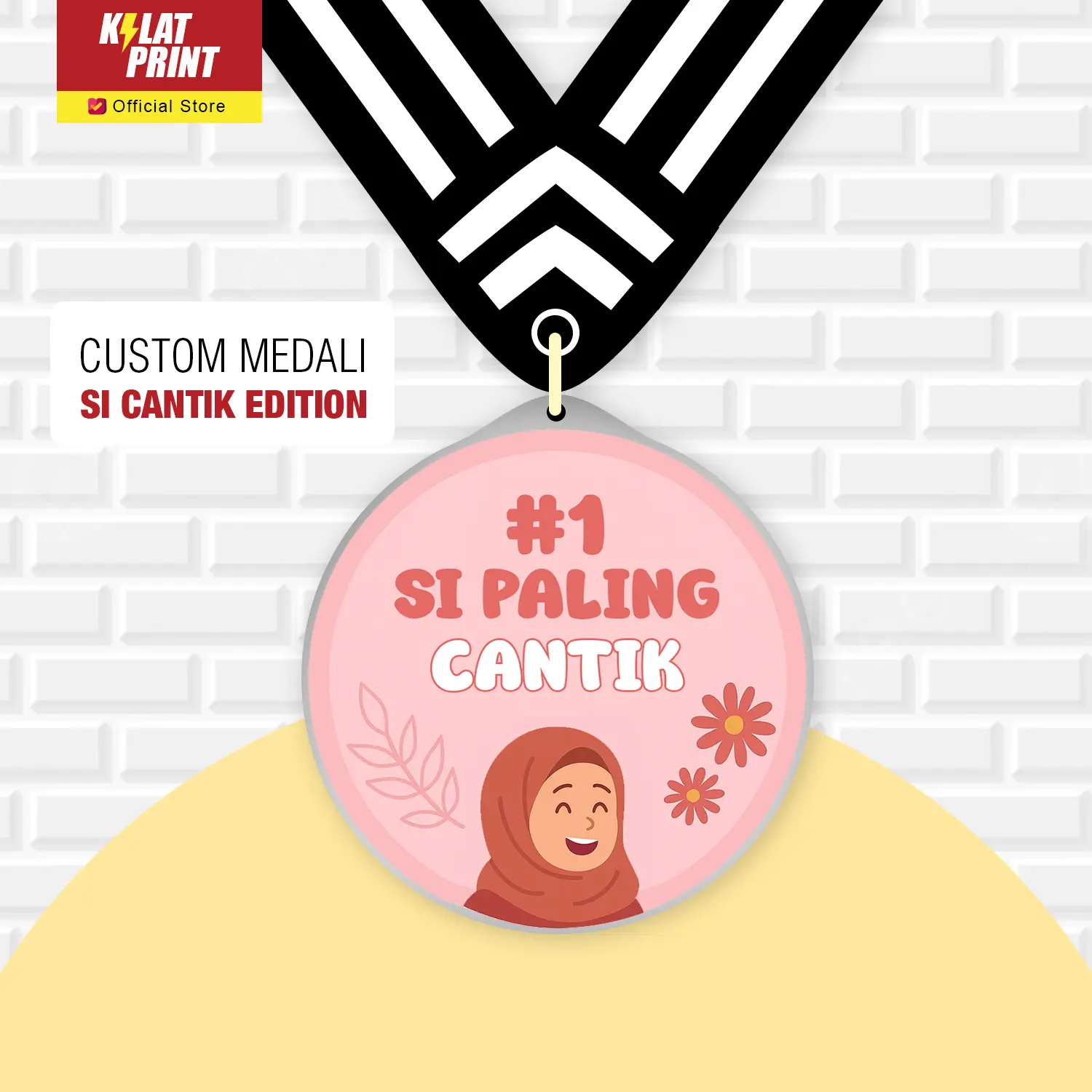 Medali Custom Akrilik Hadiah Si Cantik Edition