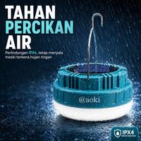Gambar AOKI Lampu LED Solar Gantung 4400mAh Lampu Darurat Camping Outdoor USB IPX4 - 4400mAh dari Aoki Official Kota Administrasi Jakarta Timur 5 Tokopedia