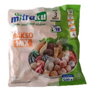 Mitraku Jagoan Seafood Olahan Bakso Mix Kemasan 500g Frozen Food