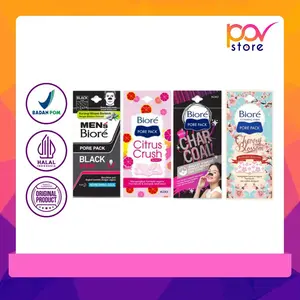 POVSTOREID | Biore Pore Pack Pengangkat / Pembersih Komedo (isi 4lembar)