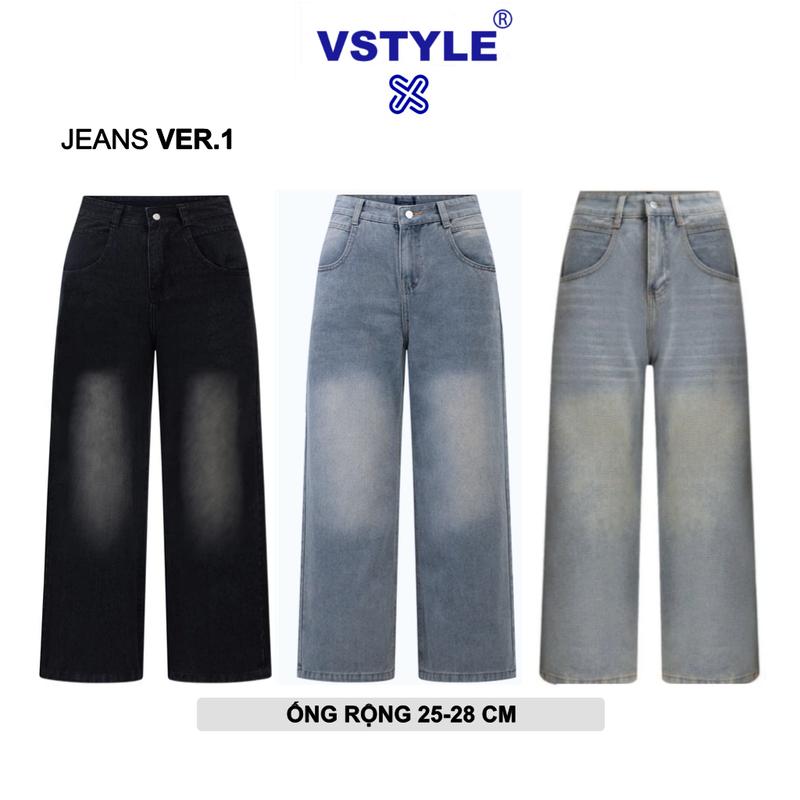 [DEAL MẪU MỚI] Quần Jeans Suông Ống Rộng Wash Cạp Cao ,Form Rộng ,Quần Bò Ống Rộng Suông Lưng Cao , Form Unisex Nam Nữ