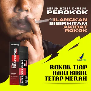 Pencerah Bibir Pria Hitam Lip Protector Serum Pemerah Pelembab Bibir Permanen Menjadi Pink Alami Cowok WarriorLab