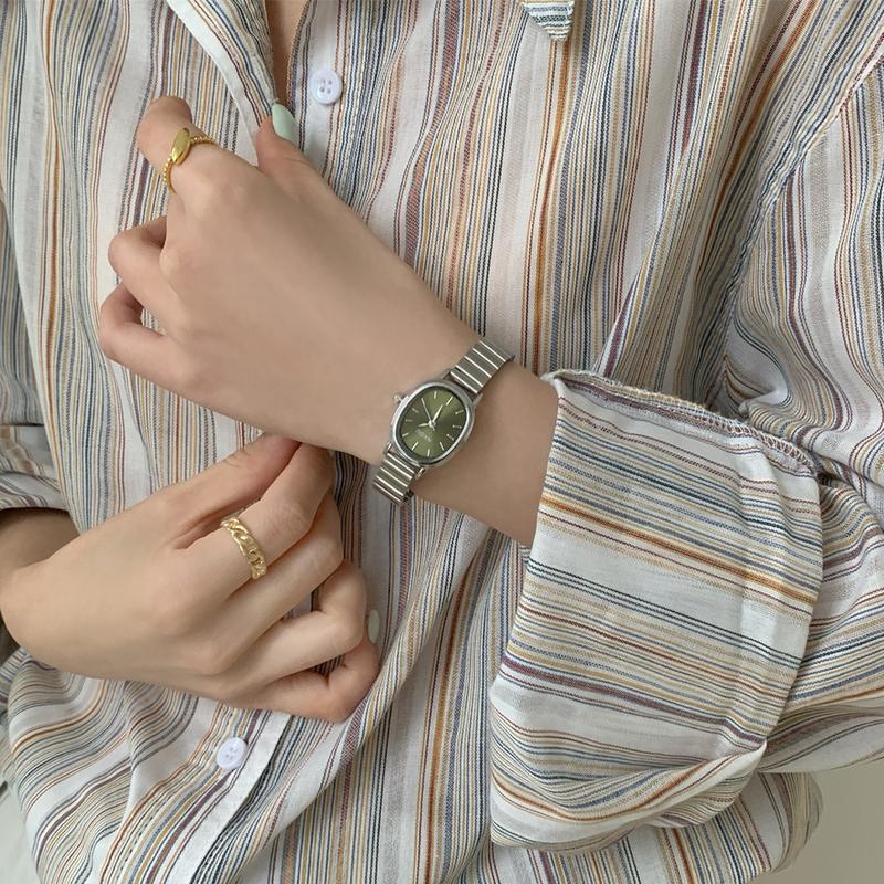 Product Introduction of Elegant Retro Oval Watch with Stainless Steel Strap for Women - Delicate Minimalist Style Wristwatch for Students 31