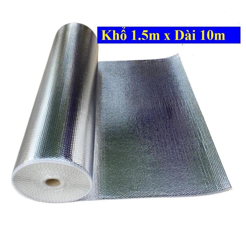 ( Khổ cao 1.5m x Dài 10m x dày 4mm ) Cuộn cách nhiệt  cách âm mặt bạc chống nóng  mái tôn chất lượng