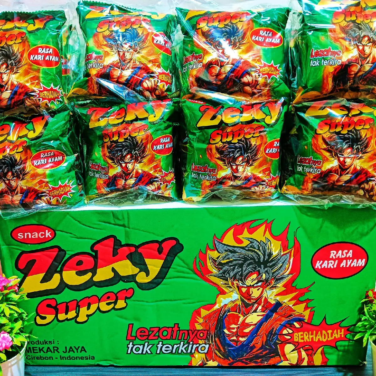 Snack Zeky Super Rasa Kari Ayam Isi 40Pcs - Cemilan Jagung Food