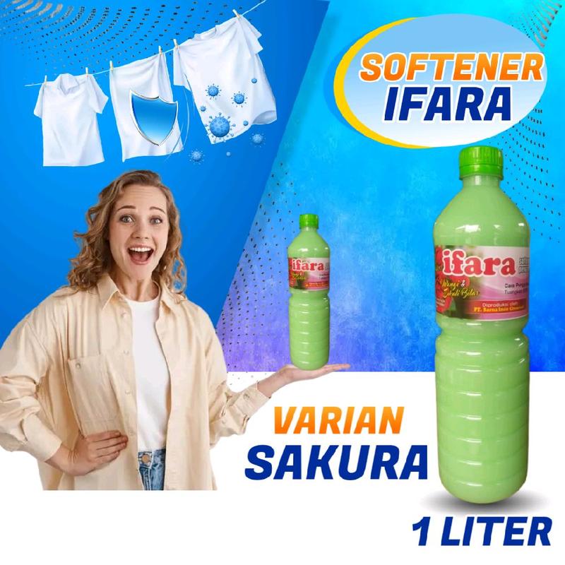 Softener Ifara Pelembut dan Pewangi Pakaian Original 1 Liter - Clean, Anak, Bunga, Merah 7