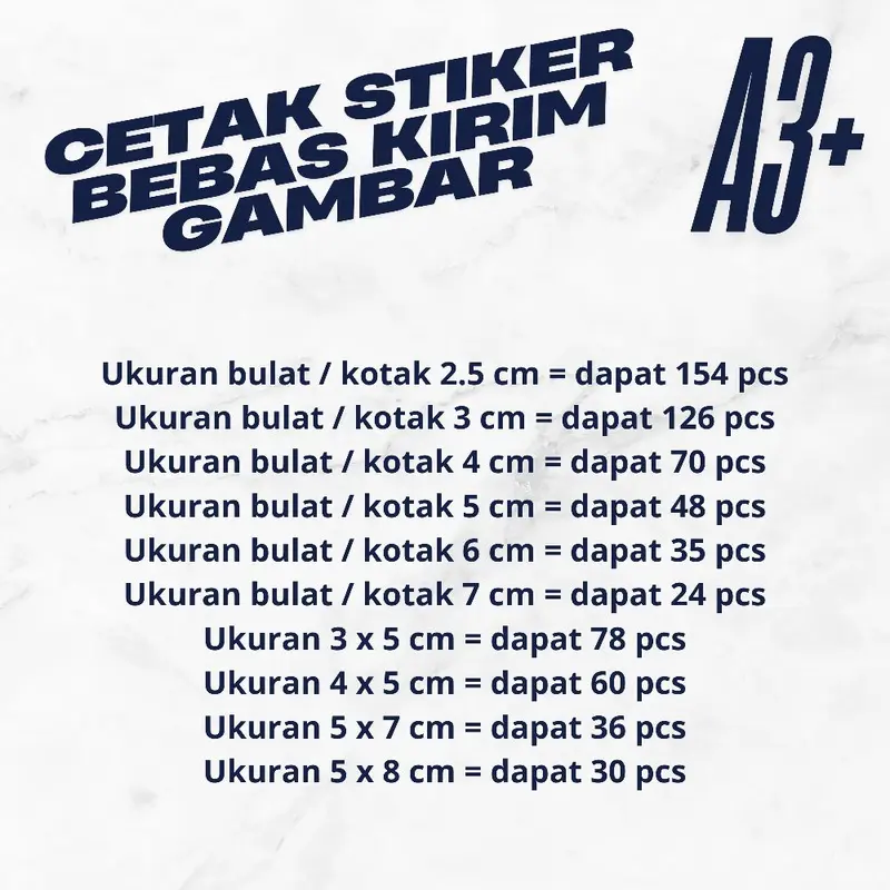 Cetak Stiker Bebas Kirim Gambar A3+ 4