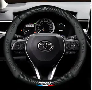 Cover Stir Mobil Sarung Setir Embossed 3D Toyota Logo Innova Reborn Avanza Yaris Bakpao Kijang Lgx Car