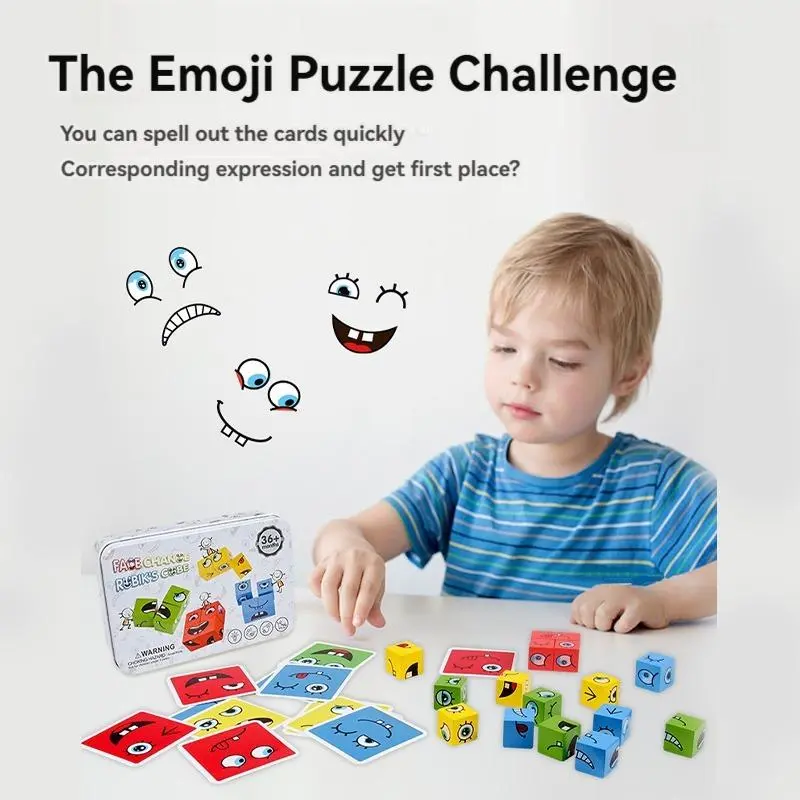 Đồ Chơi Khối Rubik, Thay Đổi Khuôn Mặt, Trò Chơi Dính, Sắp Xếp Biểu Cảm Khuôn Mặt, Dành Cho Trẻ Em Và Gia Đình, Trò Chơi Dính Toy 1