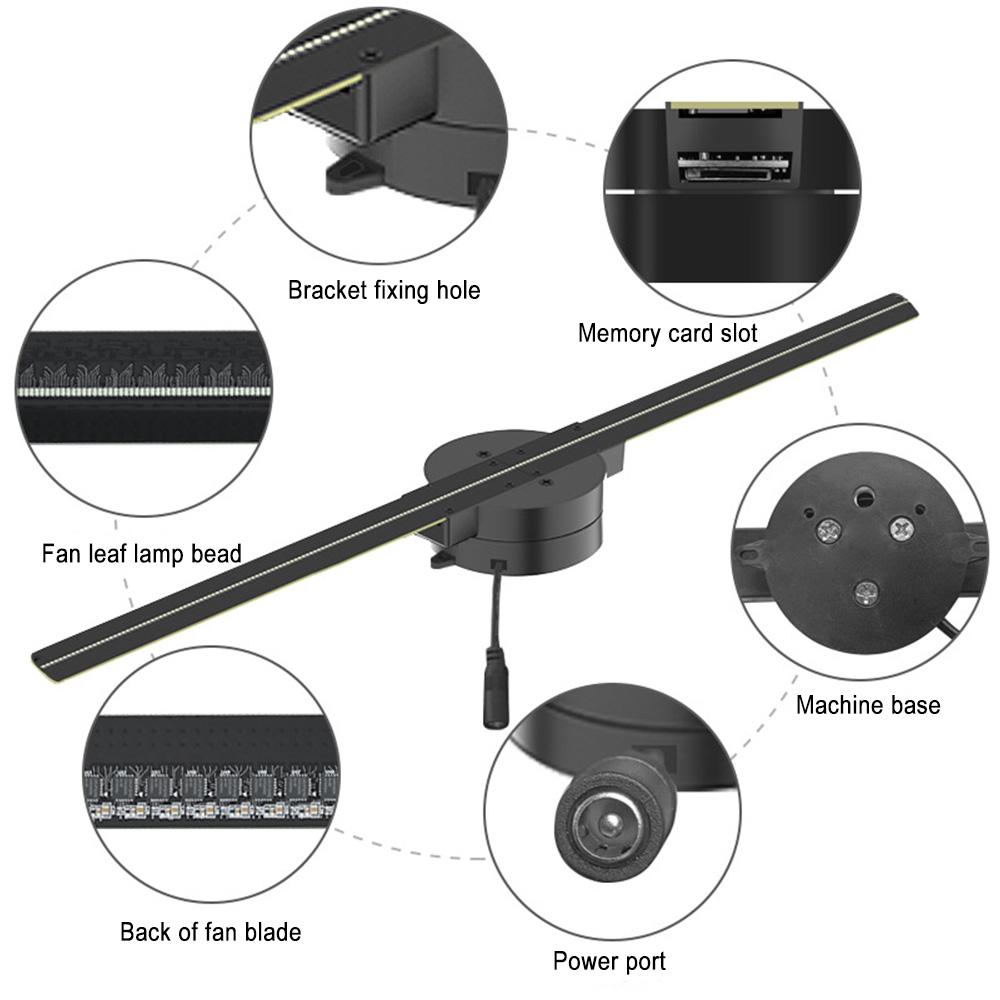 3D Holographic Projection Advertising Light APP Connected Hovering Stereoscopic Imaging Advertising Machine For Shopping Malls - Image 5