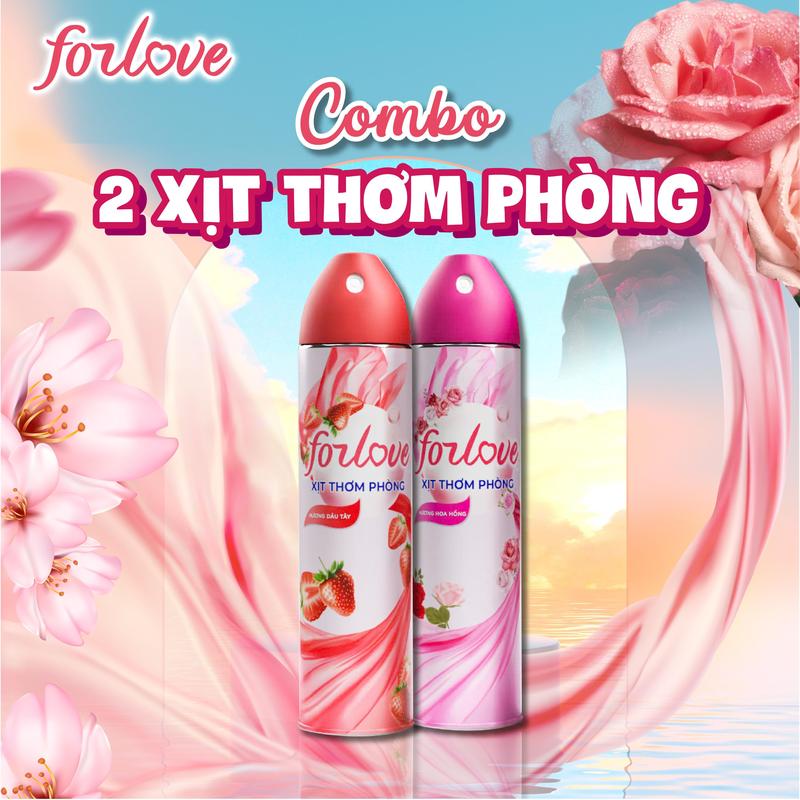 Combo 2 XỊT THƠM PHÒNG ForLove - Dung tích 320ml khử mùi không gian thanh lọc không khí với công nghệ Nhật Bản Dầu Thơm - Dầu Thơm Phòng snuggle xịt thơm xit phong Nước hoa
