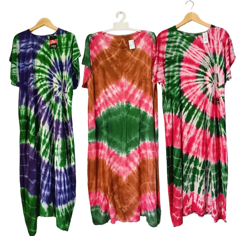 Daster Kaos Rayon Nyaman untuk Santai dan Tampil Cantik , Motif Baju tye dye Kain Rayon Katun Variasi 1