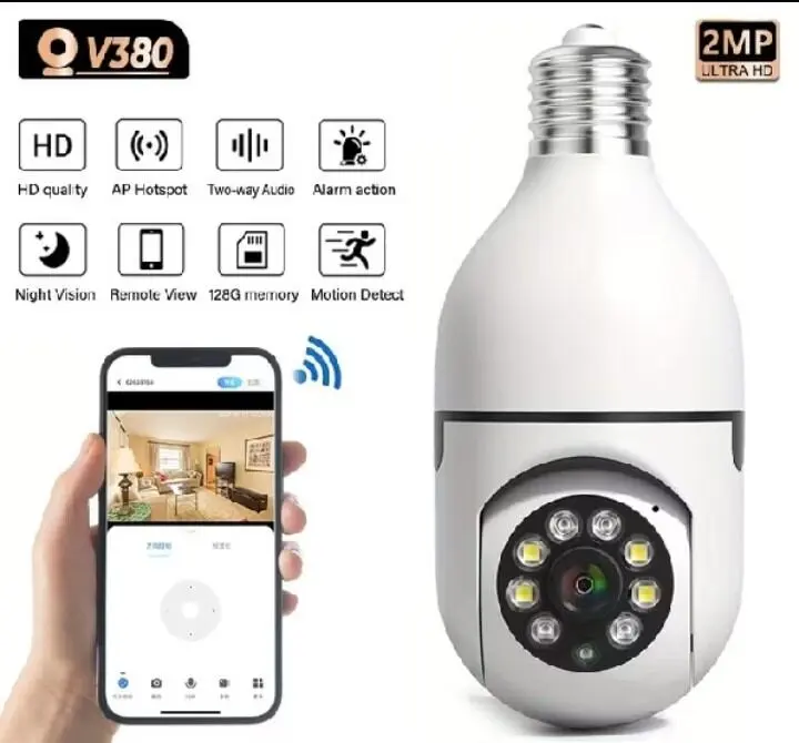 Camera Cctv wifi Lampu Rekaman jernih tidak buram Bisa putar Full HD Kamera cctv Wifi Wireless Ip smart camera