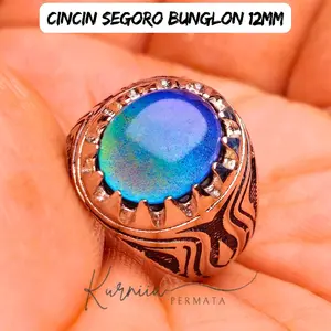 Cincin Batu Berubah Warna Segoro Bunglon Ajaib / Zultanite Color Cange Dim 12mm / Cincin Sulap Magic Ring Akik Alpaka