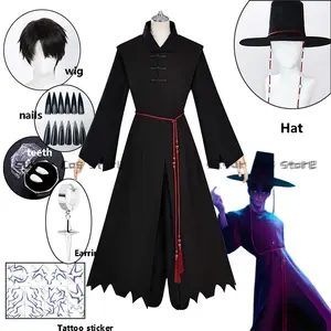 Demon Saja Boy Jinu Hunter Anime Cosplay Costume Wig Group Singing Korea Style Man Suit Hat Halloween Carnival Party Props Adult