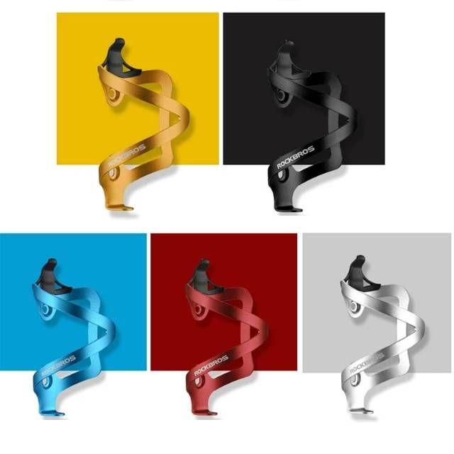 Alloy Bottle Cage ROCKBROS Model Unilateral - Tempat botol minum sepeda MTB RB alumunium - Ringan dan Kokoh 0
