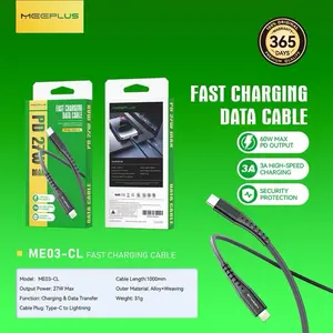 Kabel Data MEEPLUS ME03/ME04 MICRO/ TYPE-C/LIGHTNING FAST CHARGING 1M