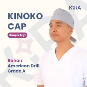 Kinoko Cap/Topi Medis/Topi F&B/ Topi Industrial/ Topi Koki/American Drill/Kira Scrub