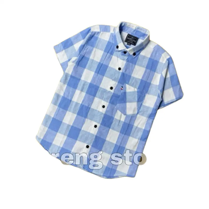 R.NIANNI kemeja flanel anak/Kemeja pendek anak motif/Atasan anak laki-laki/Kemeja model terbaru anak-anak usia 2-11 Tahun 2