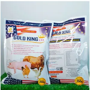 [Beli 3 Gratis 1] GoldKing USA 250g, Penambah berat badan dan ketahanan terhadap penyakit untuk babi, ayam, bebek, sapi, kerbau, kambing, domba,...