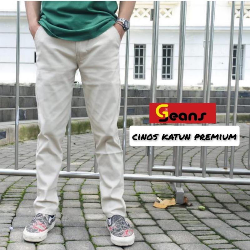 Celana cinos katun premium | resleting | celana Panjang katun Stretch 2