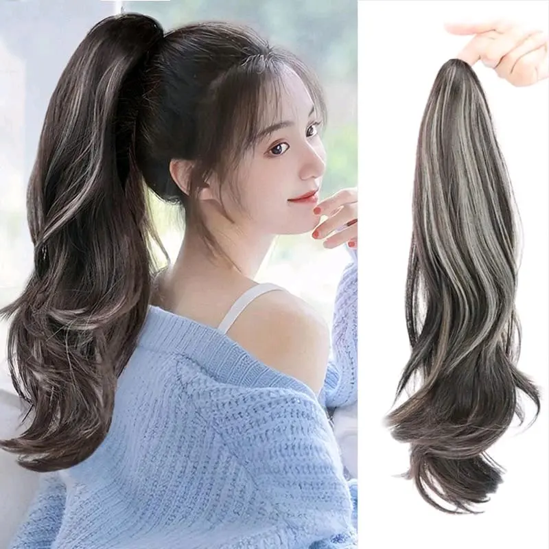 hairclip kuncir jepit curly warna ombree