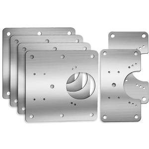 6 PIEZAS Placa de reparación para bisagra de gabinete, Placas de reparación para bisagras, Tablero de reparación de bisagras de acero inoxidable, Kit de soportes de reparación para bisagra de puerta de gabinete de cocina con tornillo de montaje