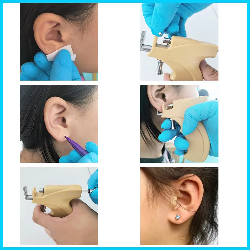 Set Tindik Telinga Hidung Pusar, Alat Keamanan Tindik Telinga 3