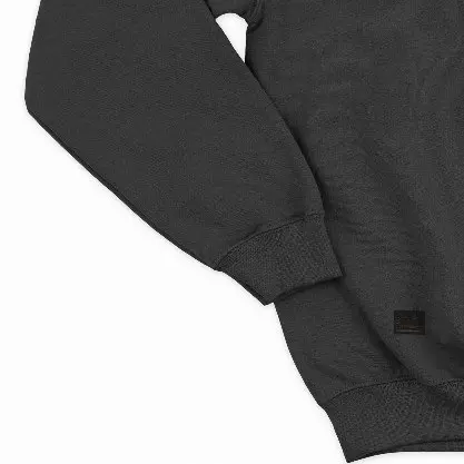 Sweater Crewneck Basic Polos Unisex Bahan Fleece Size M - XXL Warna Hitam Terbaru 2