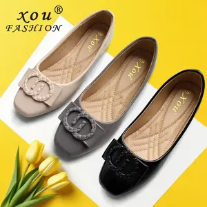 XOU New Fashion Flatshoes sepatu kantor wanita terbaru 2026 Wanita Sepatu Balet A-16 dengan Desain Elegan dan Nyaman untuk Kegiatan Sehari-hari