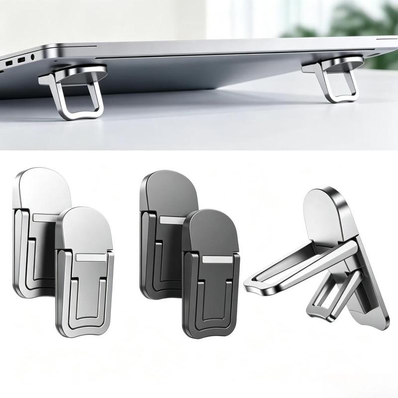 2 Chân Đế Laptop Mini Có Thể Gập Lại Nhẹ Điều Chỉnh 2 Góc Nâng Màn Hình Gấp Gọn Bỏ Túi