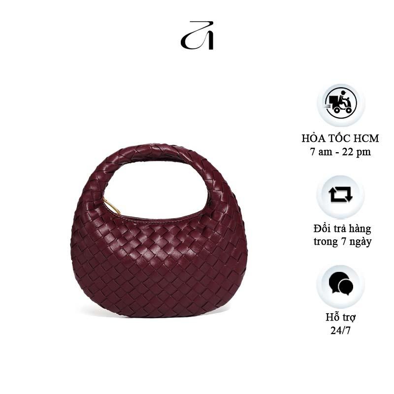   ANIG x LIVESTREAM  Túi xách nữ dệt thủ công Layla màu trắng  21 x 15 x 2  cm  