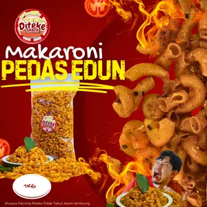 Camilan  Snacks Makaroni Viral 1Kg Cikruh Extra Pedas Daun Jeruk
