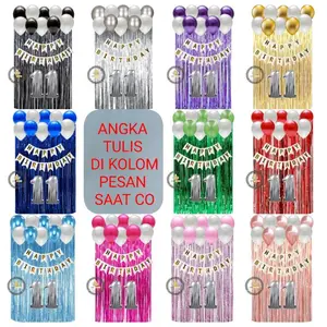 PAKET SET DEKORASI ULANG TAHUN/ HAPPY BIRTHDAY SL Balon