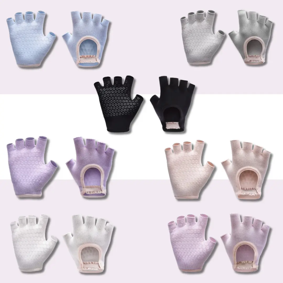 Sarung Tangan Yoga Pilates Gel Anti Slip Fitness Gym Gloves