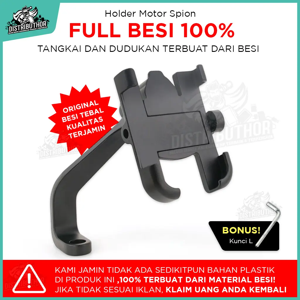 Holder hp spion BESI penahan ponsel penyangga pencagak pegangan stand handphone di motor original kuat aman anti slip mudah di gunakan NB20