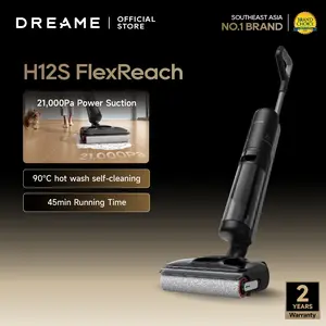 【NEW LAUNCH】Dreame H12S Flex Reach Wet and Dry Cordless Vacuum | Upgrade 21.000Pa Suction | 180° Posisi Datar | 90°C Hot Wash | Dual Edge