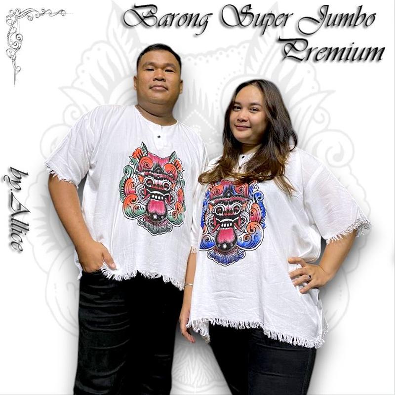 Baju Barong Super JUMBO - Muat Sampai BB 105kg - Kaos Barong Santai - Atasab Pria Wanita Katun Rayon 0
