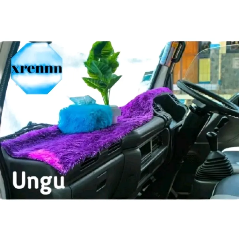 READY Cover Alas Dasboard Mobil Ukuran 150 cm × 50 cm & Cover Kotak Tisu Rasfur - Car Coklat FREE SARUNG TISSU