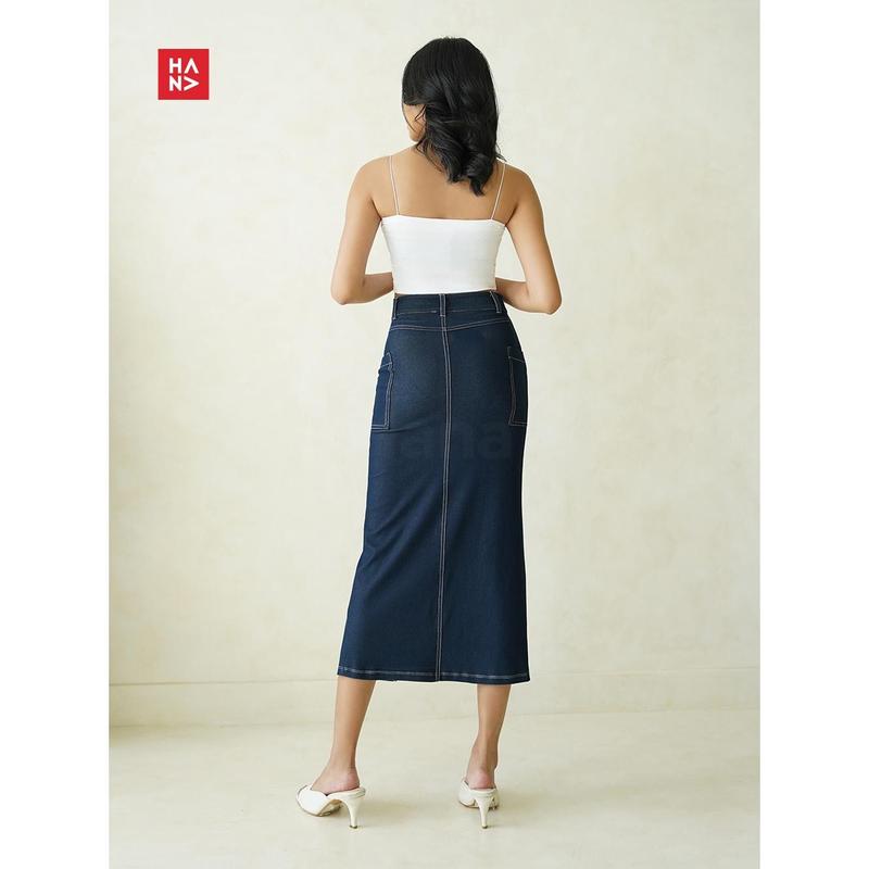 Product Introduction of Hana Fashion - Sienna Maxi Skirt/ Rok Panjang Wanita - SK250 Rok Denim 5