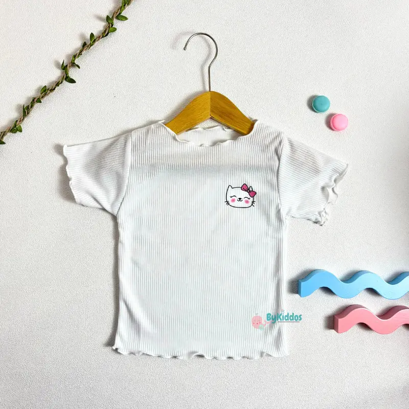 Bykiddos - Atasan Kaos Lokal Anak Perempuan Lengan Pendek / T-Shirt Gaya Casual / Kaos Anak 6