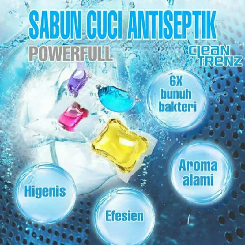 Sabun Cuci Baju Liquid Antiseptik 50pcs/Pak / Loundry Gell / Detergen Gell / Sabun Gell 4
