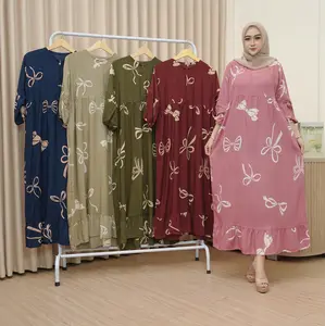 GAMIS MUSLIM PITA JUMBO RAYON PREMIUM MOTIF PITA BUSUI SERUT TANGAN