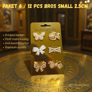 6Pcs Paket Bros Dagu 2.5CM Bros Hijab Warna Emas Elegan&Perak Tren Aksesoris Hijab Set Lusin Bros Dagu Hijab Grosir Harga Pabrik Desain Bunga Bros Kecil Bros Dada Bros Hijab aesthetic BROS DAGU mini premium Bros Mewah Bros pin hijab lucu peniti Muslim