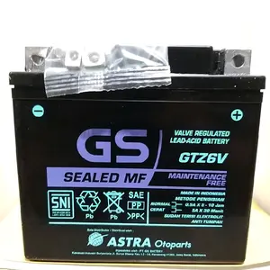 Aki Motor Honda Scoopy Beat Genio New ESP CBS ISS Keyless GTZ6V GS MF ASTRA 100%Ori Terjamin Keasliannya.Accessories Glass Motorcycle Sonic Kendaraan gt6a akivario 150 motobatt gel a kimura