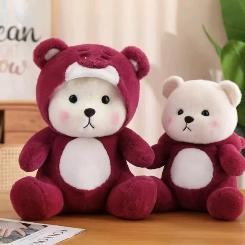 Bear costum lotso dan stit XL pake hodi bisa dilepas pasang sangat lucu dan menarik untul di mainkan bahan halus dan lembut uk 40cm Toys 0