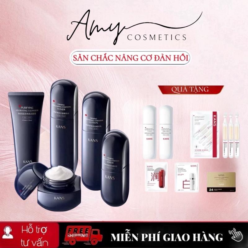 Bộ Mỹ Phẩm Chống Lão Hóa Nâng Cao Mờ Nếp Nhăn & Nâng Cơ Săn Chắc Da Tăng Đàn Hồi Full Hộp Firming Replumping Anti-Wrinkle Luxe Set Black - Quà tặng 20ml toner , 20ml Lotion , 2 miếng mặt nạ , 1 miếng mặt nạ mắt , 3 ống tinh chất trẻ hoá da