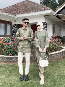 KEMEJA Couple Kemeja Batik Slimfit Viscose Kondangan Tunangan